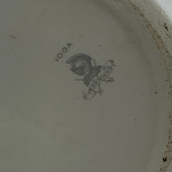 Warwick Vintage Porcelain Double Handle Egret Bird Gold Tone Trim 12" Vase - Picture 5 of 7